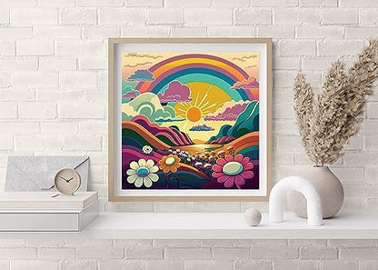 KYOQFVN 2 Framed DIY Paint by Numbers for Adults Beginner, Paint by Number for Adults Framed Canvas, Painting by Numbers for Adults, 2 8x8, Paint by Number for Adults, Crafts for Adults (with Frame) - Image 4