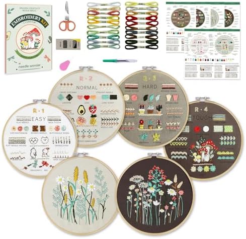 CYANFOUR 6 Stage Embroidery Kit with Step-By-Step Guidance & Videos by Cyanfour