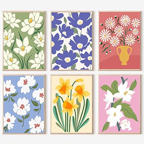 cupmod Flower Paint by Numbers for Adults Kids Beginners,Easy Acrylic Paint by Number Kits on Canvas Without Frame,Oil Painting Kits Present for Home Wall Decor 9.8x13.7inch by Cupmod