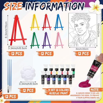 Sherr 108 Pcs Couples Sip and Paint Kit, Pre Drawn Canvas for Adults - Image 2