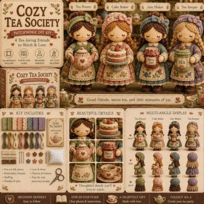 Patch Work DIY Kit - Beginner Sewing Set for Handmade Doll Decor - Image 7