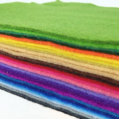 28pcs Thick 1.4mm Soft Felt Fabric Sheet Assorted Color Felt Pack DIY Craft Sewing Squares Nonwoven Patchwork (25x25cm) - Image 5