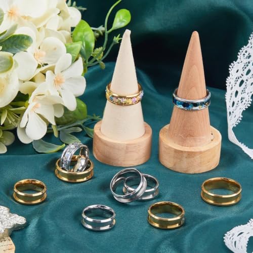 SUNNYCLUE 1 Box 12Pcs Stainless Steel Ring Blanks Settings US Size 7/8/9/10/11/12 Round Empty Inlay Grooved Finger Ring Base Blanks for Jewelry Making Kits Adult DIY Crafts - Image 4