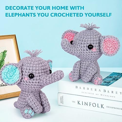 Crochet Kit for Beginner, Upgraded Easy Yarn Crochet Starter Kit w Step-by-Step Video Tutorials, Beginner Crochet Kit for Adults & Kids, Men & Women, Complete Kit Included, 3Pack Whale Family - Image 4