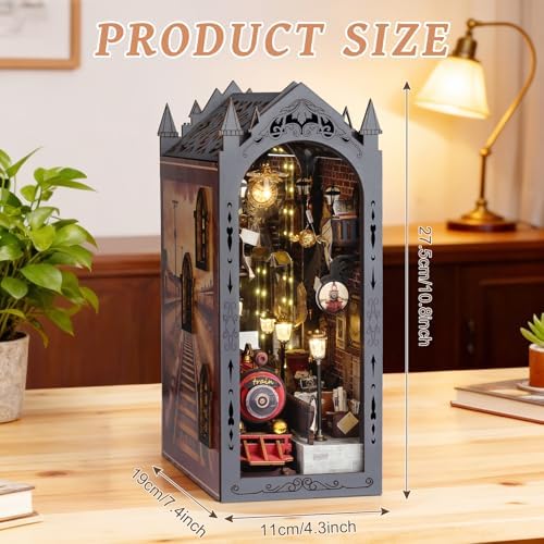 DIY Book Nook Kit, 3D Wooden Puzzle Miniature House Kit Adult, Train - Image 2