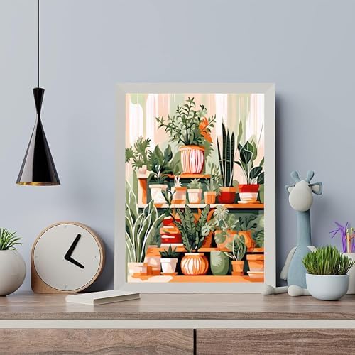 Arttoplus Green Plant Paint by Numbers Kit for Adults Beginner 16x20 inch - Image 5