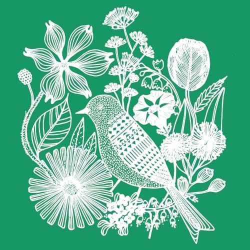 DGAGA Flower Self-Adhesive Silk Screen Stencil Birds Mesh Transfers Various Birds Pattern for Festival Stencils Screen Printing Stencils for Painting on Wood, Home Decor,Bag, T-Shirts 8.5x8.5 in by DGAGA