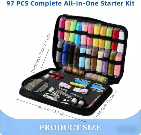 SanQiuShe Stitch Book, Embroidery Stitch Book, DIY Sewing Books, Embroidery Books of Stitches,97 PCS Beginner Embroidery Kit, Portable All-in-One Hand Embroidery Book for Adults & DIY Craft Lovers - Image 3