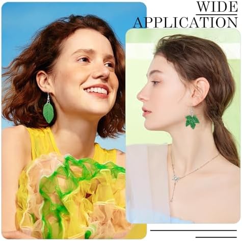 2Pcs Leaf Earring Silicone Molds Assorted Tree Leaves Maple Leaf Shape Resin Molds Green Plant Jewelry Casting Mould for Epoxy Resin DIY Crafts Earring Pendants Jewelry Making - Image 6