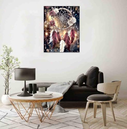 DYAIANGMU Dreamcatcher Stamped Cross Stitch Kit for Adults 15.7x11.8 inches - Image 4