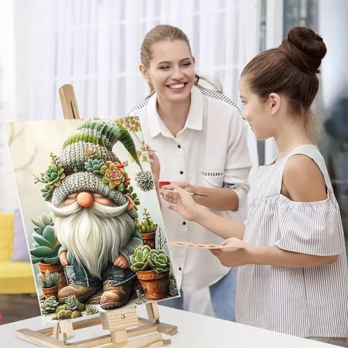 BYGFHLYW Easy Gnome Paint by Numbers Kit for Adults Beginner 16x20 in - Image 4