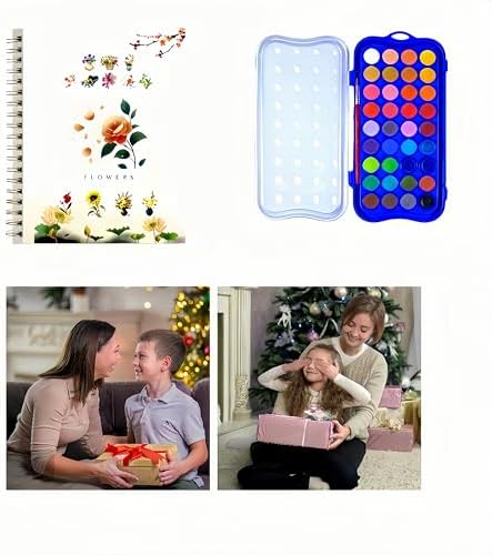 Watercolor Workbook，Water Paint Adult Set，Easy Coloring Book,Beautiful Paintings for Beginner (Flower - 36 Colors) - Image 3