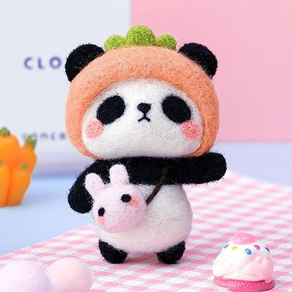 GOTOTOP Needle Felting Kit, Wool Felt Panda Pendant DIY Craft Set, Beginner Friendly Handmade Project, Compact 100 G Materials Kit for Kids Teens Adults Home Craft Time (#4) - Image 6