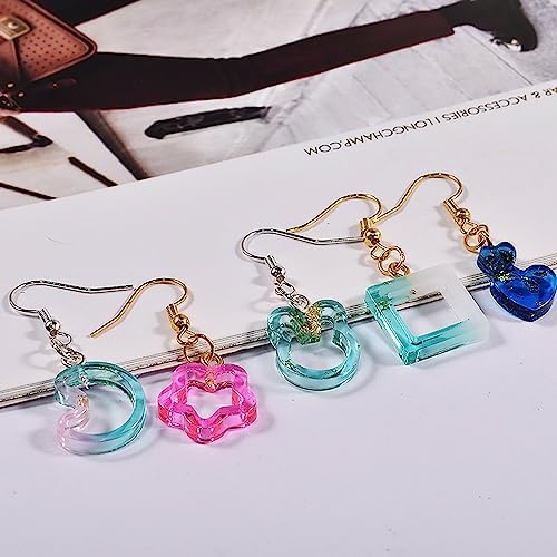 Attuslla Resin Shaker Silicone Molds Earrings Resin Molds Silicone with Glitter for DIY Jewelry Pendant Necklace Ornament - Image 5