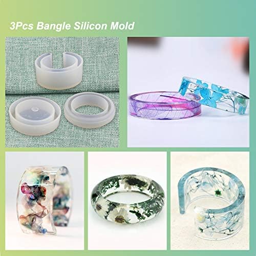 LET'S RESIN 30pcs Resin Jewelry Molds, Jewelry Molds for UV Resin, Resina Silicone Molds kit with Bracelet,Pendant,Ring for Epoxy Casting - Image 3