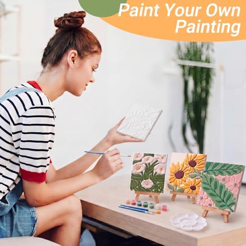 JellyArch 6 Set 3D Vintage Floral Ceramic to Painting Kit - Image 5