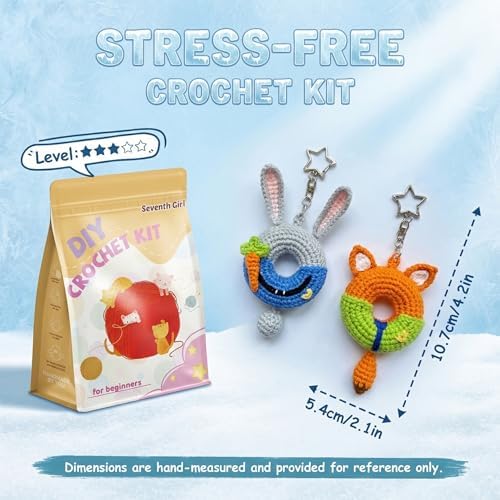 Crochet Kit for Beginners, Crochet Starter Kits for Bunny & Fox - Image 2