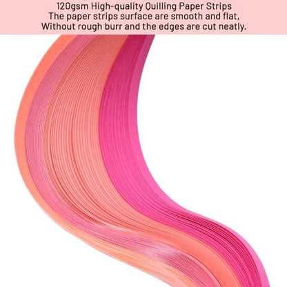 Paper Quilling Strips, 3/8 x 15.4 in (10mm x 39cm), 900 Pieces, 36 Colors - Image 5