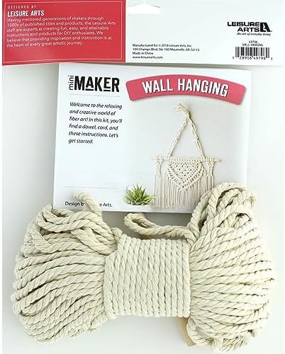 Leisure Arts Macrame Kit Wall Hanging, Macrame Kits for Adults and Beginners, Wall Hanger Craft Kit, DIY Macrame Project Kit for Home or Room Decor - Image 6