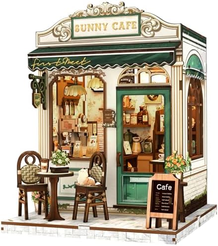 Fsolis Book Nook Kit Miniature House (Sunny Cafe) by FsolisDIYDollhouse