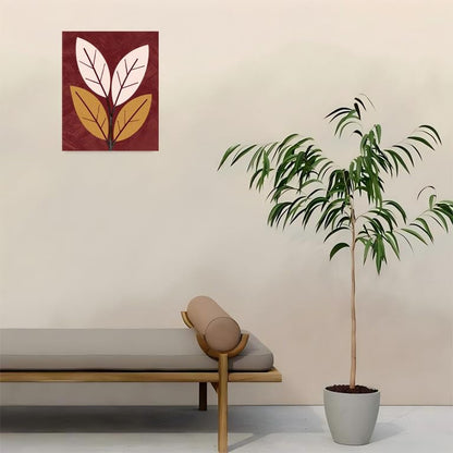 Botanical Paint By Numbers Kit For Adults - Diy Minimal Leaf Shapes Painting On Canvas 16X20 In, Acrylic Paint Set, Suitable For Beginners, Wall Art Decor Art For Home Decoration Or Gifts, Unframed - Image 4