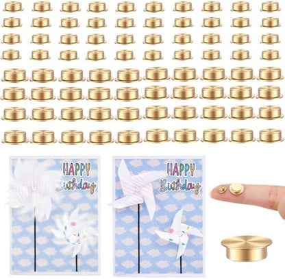80 Pcs Mini Metal Rotating Bearings for DIY Handmade Crafts Paper Cards Scrapbooking, 360°Rotation Smooth Spin Mechanism Spinner for Jewelry Making Nail Decor Crafts Project Tools (8x10x3mm&5x7x2.5mm) by CYFUNDESIGN