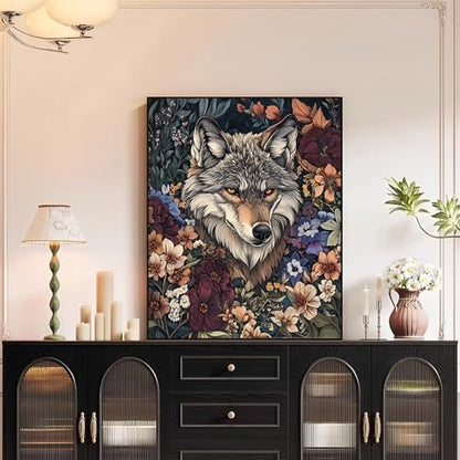 XTCIXAL Paint by Numbers Kit for Adults, Wolf, 16X20 Inch - Image 3