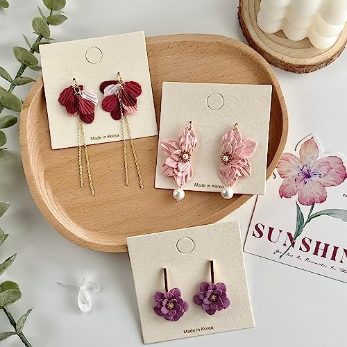 Flower Petal Clay Cutters - Flower Polymer Clay Cutters for Earrings Making, 3pcs Clay Cutters with 1pcs Petal Press Polymer Clay Mold, Clay Cutters for Polymer Clay Jewelry Making - Image 6