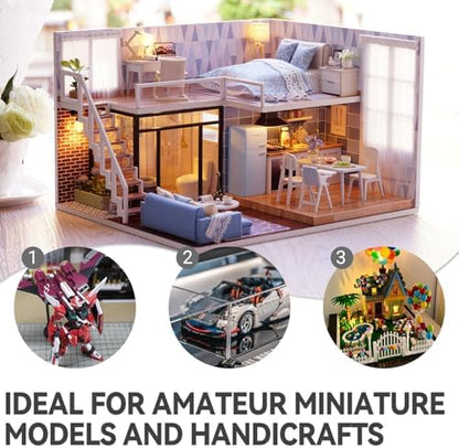 Kisoy 17PCS Model Kit Tools, Gundam & Dollhouse Essential Set with Case - Hobby Tools for Building, Repairing Airplane, Car and Robot Models - Image 3