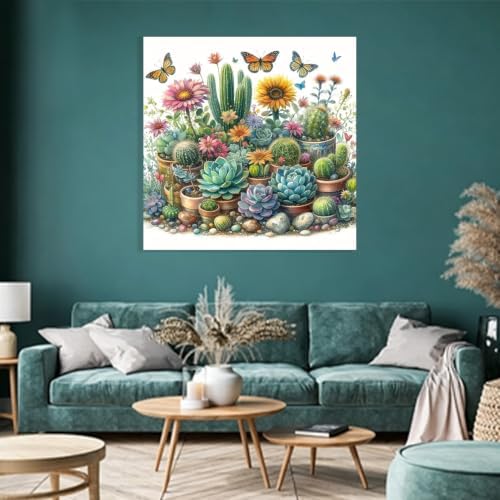 Pxzcrypha Succulent Paint by Numbers Kit for Adults Beginner 16x16inch - Image 7