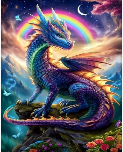Arttoplus Dragon Paint by Numbers Kit for Adults Beginner 16x20 inch by Arttoplus