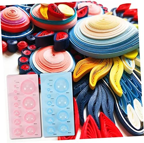 4 Pcs Plastic Quilling Mold for Children DIY Crafting with Half Sphere - Image 3