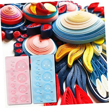 4 Pcs Plastic Quilling Mold for Children DIY Crafting with Half Sphere - Image 3