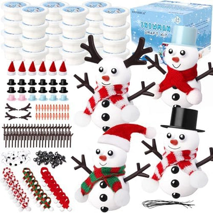 BANBBUR 24 Pack Christmas Stocking Stuffers for Kids, Build a Snowman Kit by BANBBUR