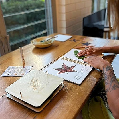 WOKK Flower Press Kit with Herbarium Journal – Wooden Botanical Press for Adults & Teens, Pressed Flower Crafts & Wedding Bouquet Preservation - Image 6