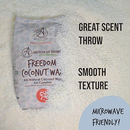 American Soy Organics Freedom Coconut Soy Wax Beads, Candle Wax, 10 lbs - Image 4