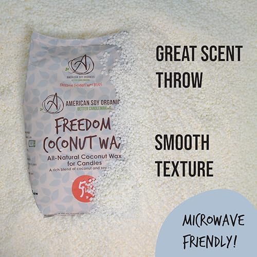 American Soy Organics Freedom Coconut Soy Wax Beads, Candle Wax, 5 lbs - Image 4