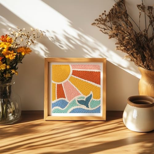 Doodlream Sun and Ocean DIY Punch Needle Embroidery Kit for Adult Beginner - Image 6