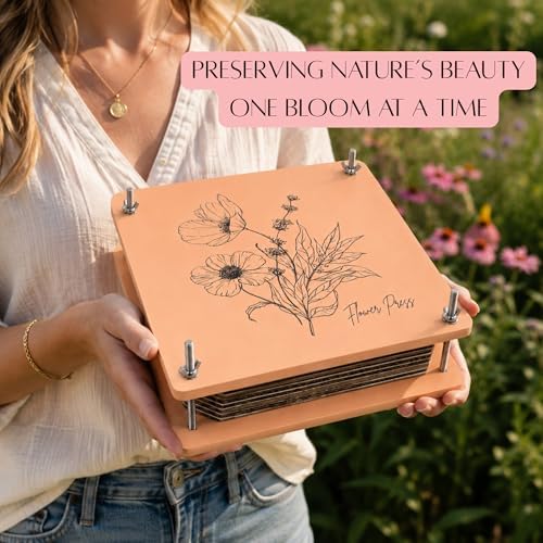 Wooden Flower Press Kit for Drying & Preserving Flowers, 10 Layers - Image 2