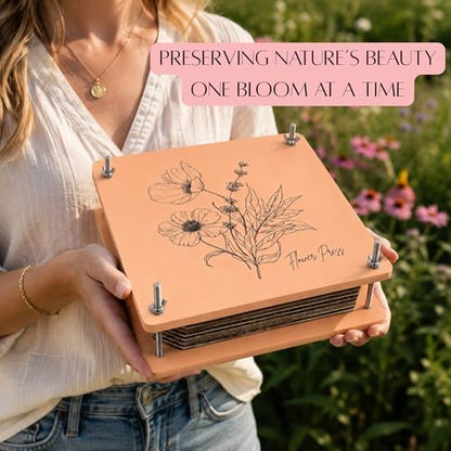 Wooden Flower Press Kit for Drying & Preserving Flowers, 10 Layers - Image 2