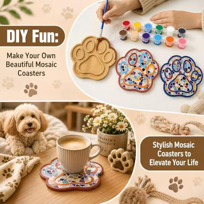 luperasol DIY Dog Paw Mosaic Tiles for Crafts, Mixed Color, 6 PCS - Image 6