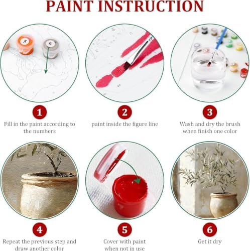 WUDWL Paint by Numbers Kit for Adults Framed Canvas, with Wooden Easel - Image 7