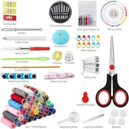 Sewing Kit for Adults, 183PCS Needle and Thread Kit with Basic Sewing Supplies and Accessories for Travel Small Fixes, Emergency Repairs, Beginners, Starter - Image 5