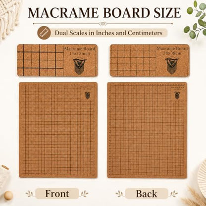 110 Pcs 12×16 in Macrame Board and Pins Kit for Bracelet Knotting Creations - Image 3