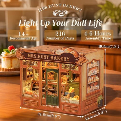 Cutefun Book Nook Kits for Adults - DIY Miniature Bread Shop House Kit - Image 3