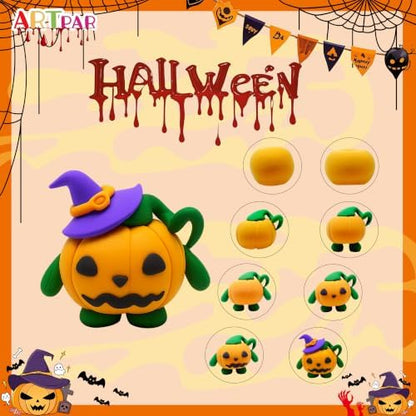 ARTPAR Kids Halloween Air Dry Clay Crafts, 12 Boxes Modeling Clay Kit - Image 4