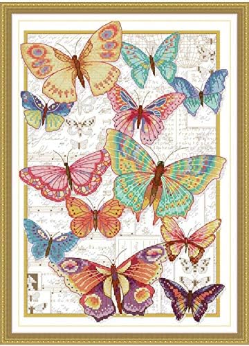 ITSTITCH Stamped Cross Stitch Kits 11CT 13X17 inch 100% Cotton DIY Embroidery Starter Kits Easy Patterns Stamped Embroidery Kits for Adults DMC Animal Series by ITSTITCH