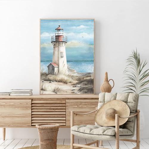 cupmod 6 Packs Beach Paint by Numbers Kit for Adults,Sea Side DIY Acrylic Oil Painting Numbers Kits on Canvas,Watercolor Adults Paint by Numbers Kits for Home Decor 9.8x13.8inch - Image 6