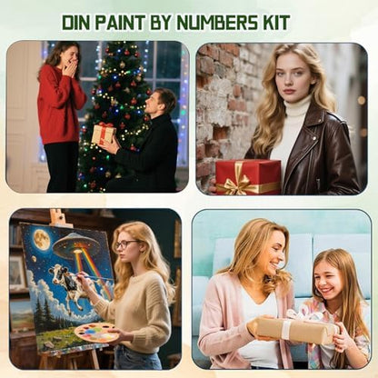 ICYANART UFO Paint by Numbers Kit for Adults, Funny Paint by Number Kits - Image 6