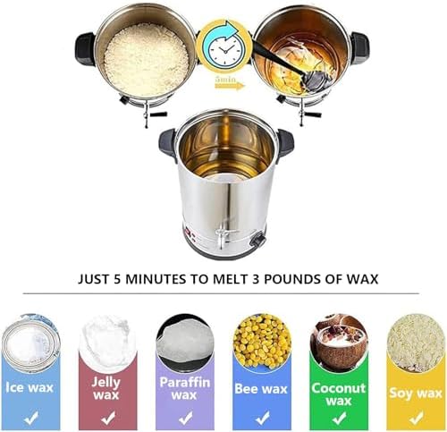 Electric Candle Making Melting Pot, Non-Stick Candle Melter, Soy Wax and Beeswax Candles, DIY Candle Making Complete Kit, for Adult and Beginners,8L - Image 4